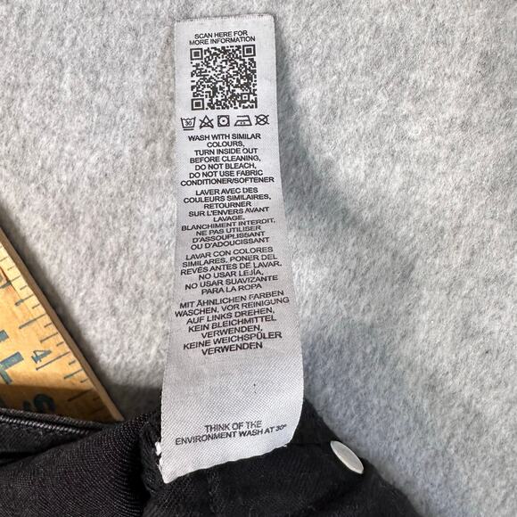 Asos Design Jeans Skinny Mid Rise Men Black W32L34 Distressed Cotton Blend Denim - Picture 4 of 9